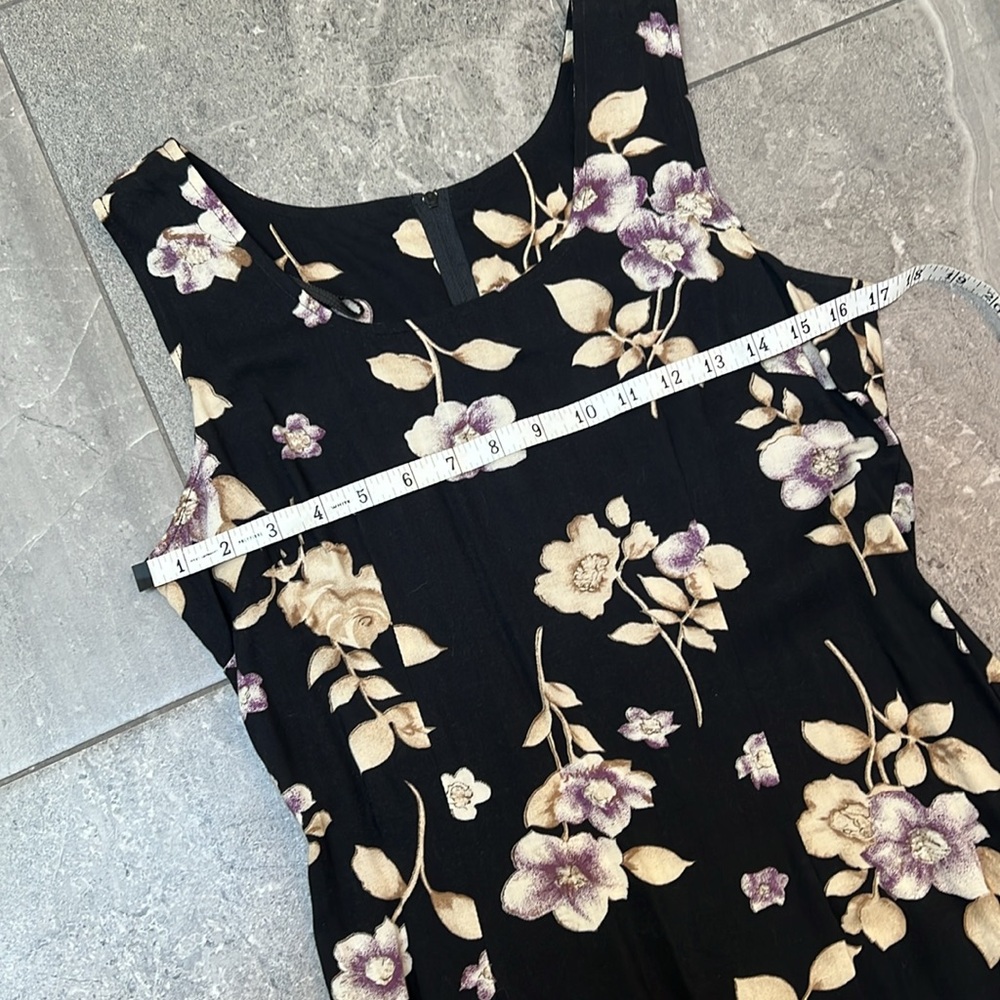 Brentwood Floral Black and Purple Women's Dress - Picture 3 of 5